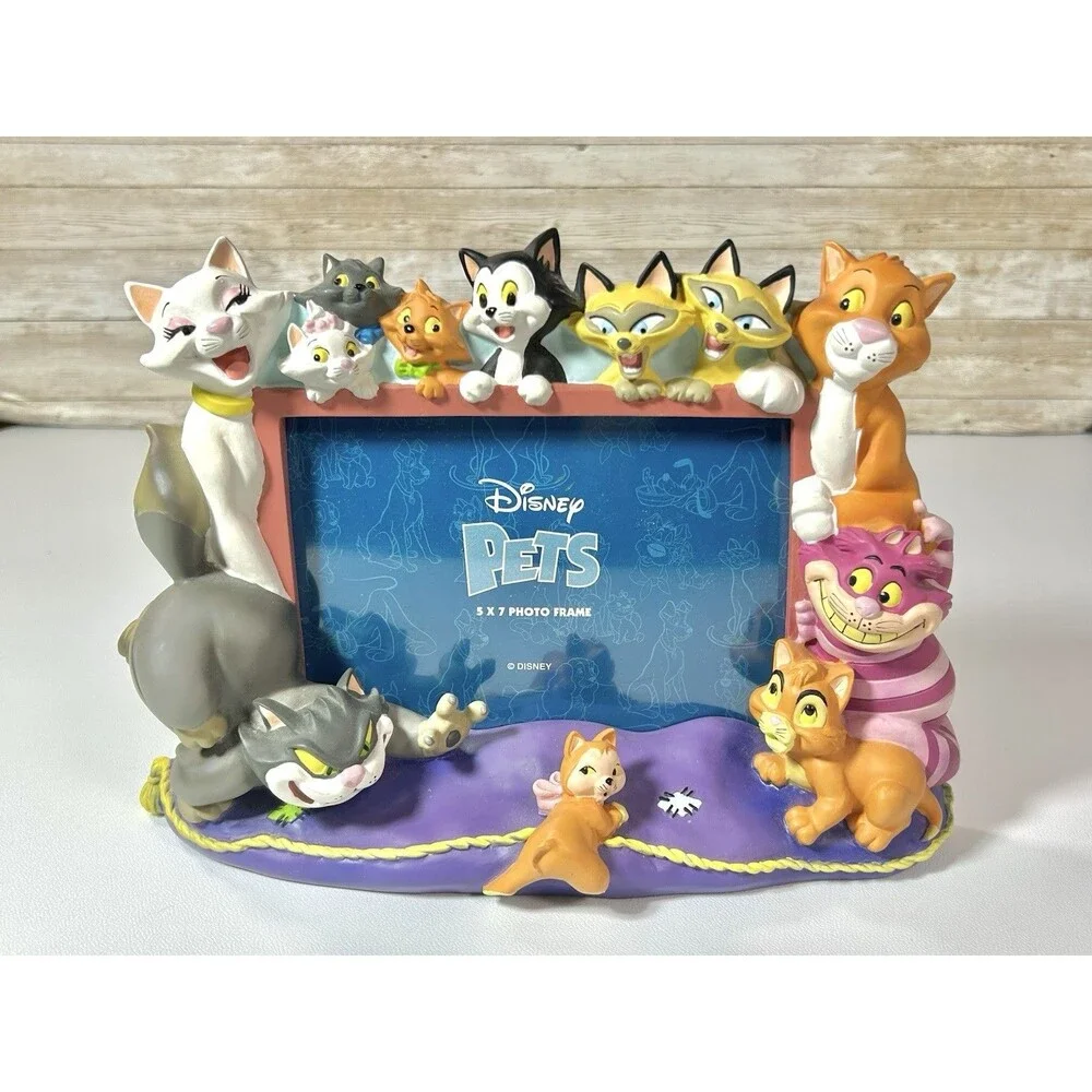Disney Pets Cats Picture Frame 5x7 Photo 3D Aristocats Duchess Cheshire Lucifer